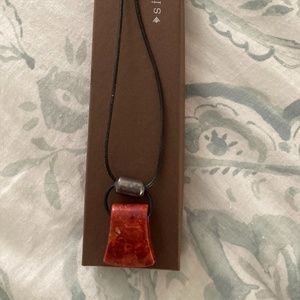 Silpada silver and coral necklace